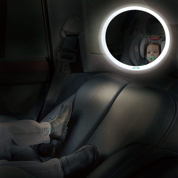 Lusterko do obserwacji dziecka w podróży 360° LED okrągłe - obrazek 3