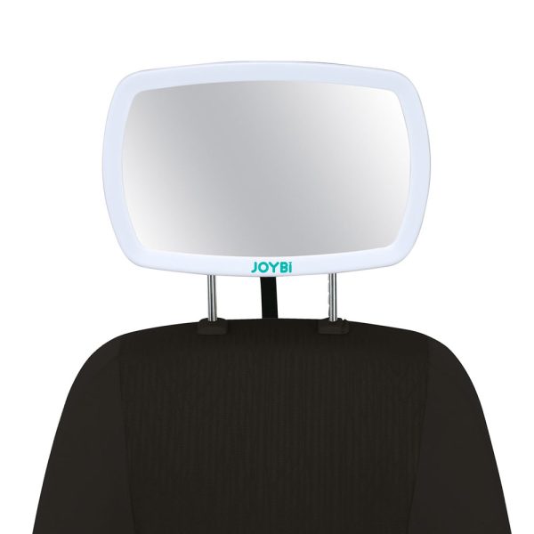 Lusterko do obserwacji dziecka w podróży 360° LED prostokątne