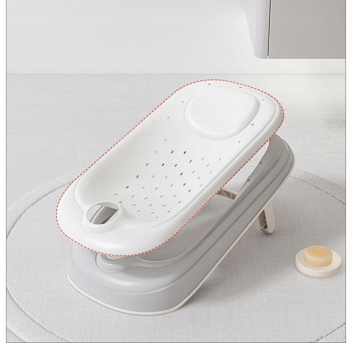 Fotelik leżaczek do wanienki grey Ines&John - obrazek 2