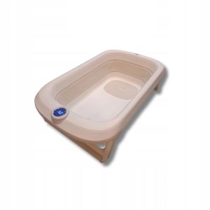 Wanienka składana z termometrem LED BEŻOWA Beige Ines&John